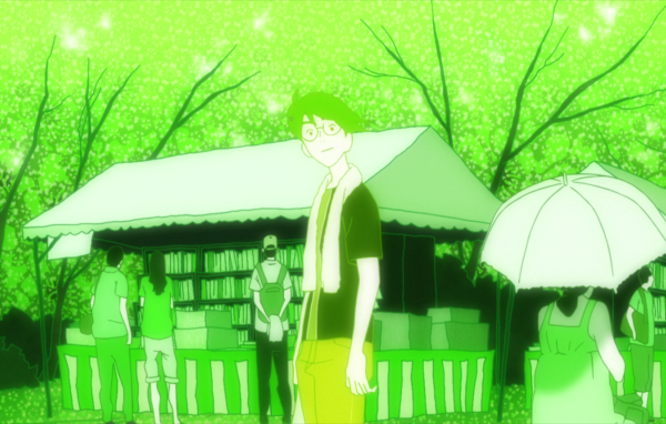 Парень из аниме Сказ о четырех с половиной татами