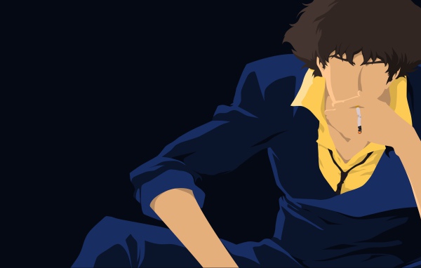 Парень курит, аниме Ковбой Бибоп