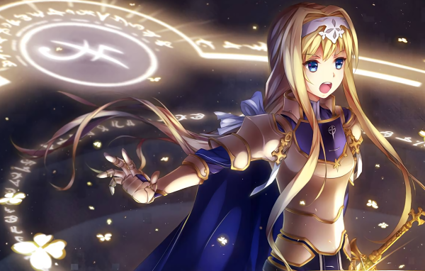 Могучий маг, девушка аниме