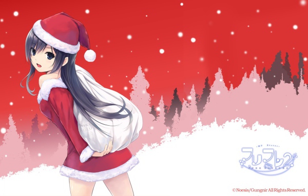 Новогодняя аниме девушка, автор Coffee-Kizoku