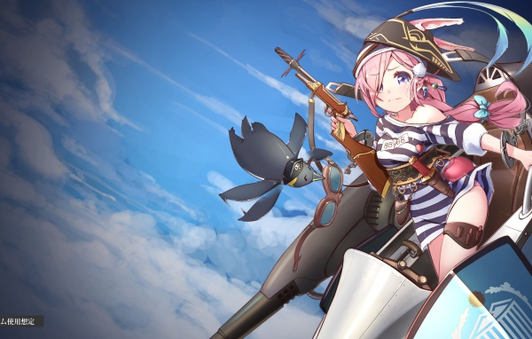 Девушка пират в аниме Кэмономими