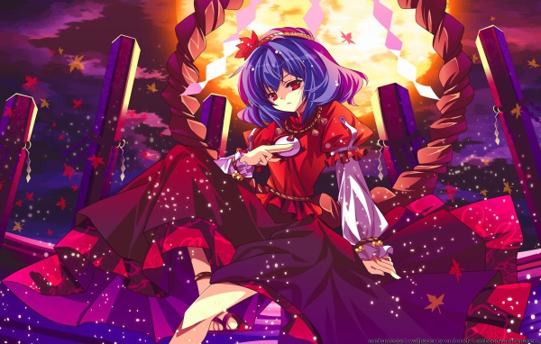 Грустная девушка аниме Yasaka Kanako