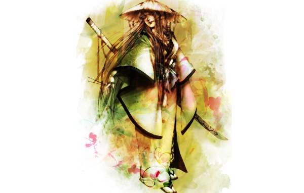 Японская девушка самурай