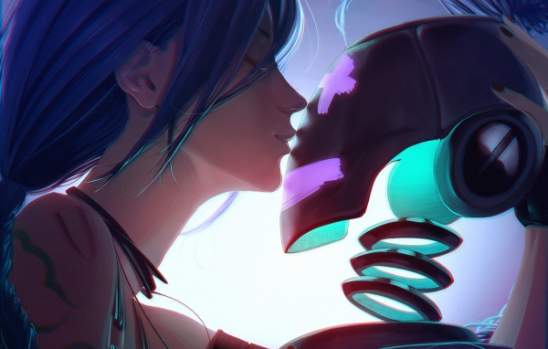 Девушка влюбилась в робота, аниме