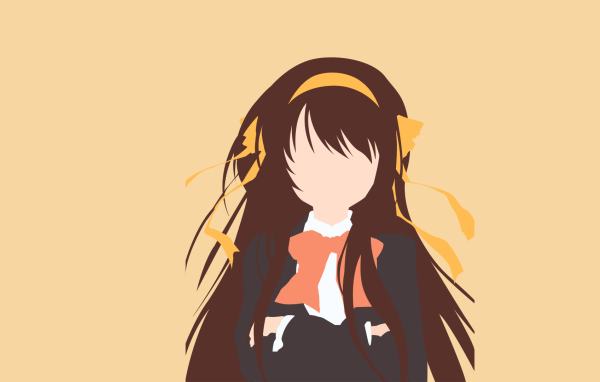 Силуэт аниме девушки Харухи Судзумия