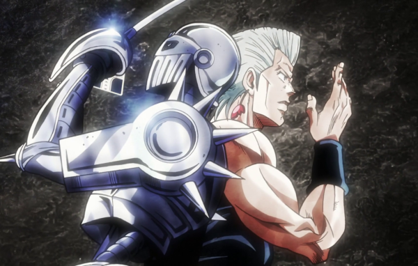 Серебряный рыцарь и Жан Пьер из аниме Приключения Джоджо