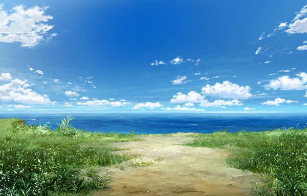 Море в аниме Натюрморт в серых тонах