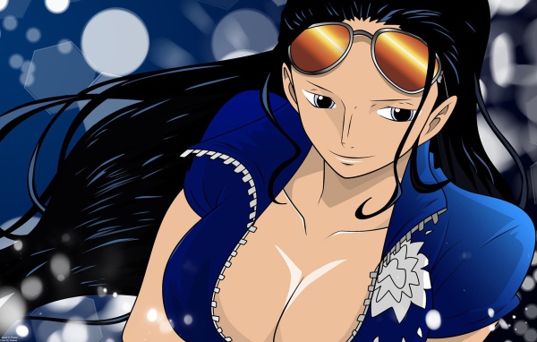 Очки на лбу Нико Робин из аниме Большой куш