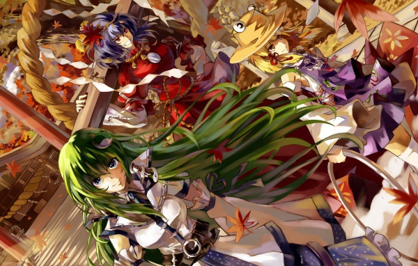 Зеленоволосая Сувако Мория из аниме