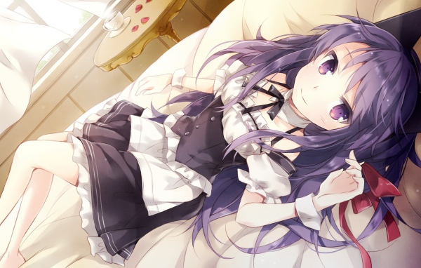 Милая девочка аниме Связанные небом