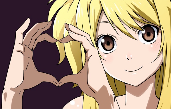 Милая девочка из аниме Сказка о хвосте феи