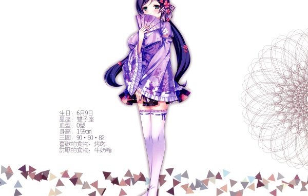 Девушка из аниме Love Live Нозами