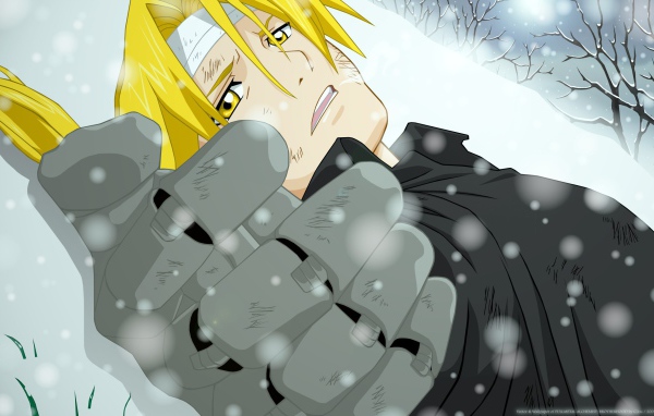 Парень с желтыми волосами из аниме