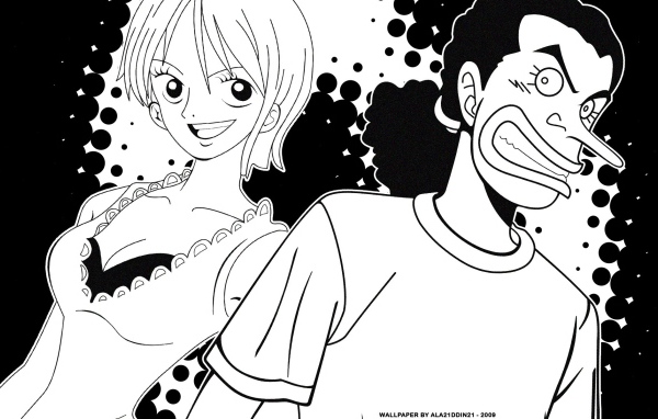 Нами и Юсуп из аниме Большой куш