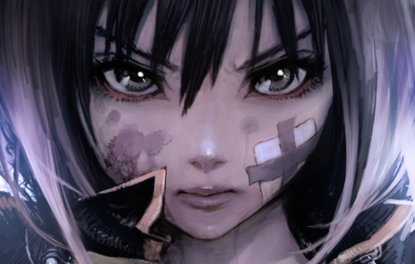 Раненая девушка аниме