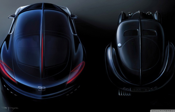 Авто Bugatti в форме черепашки
