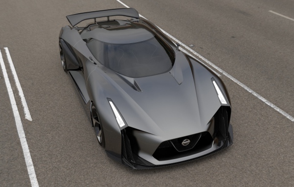 Черный суперкар Nissan Concept 2020