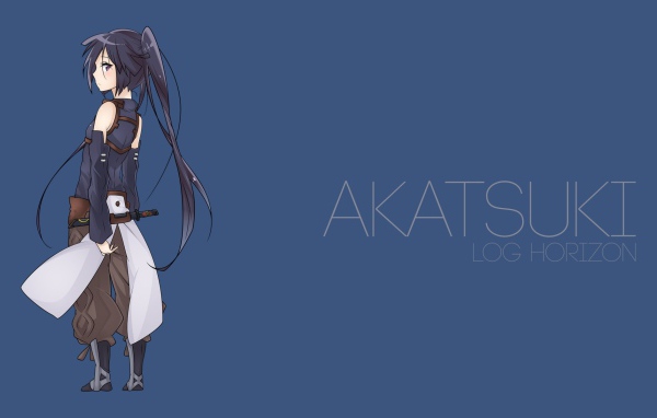 Акатцуки из аниме Лог Горизонт, голубой фон