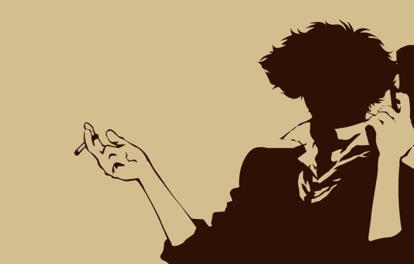 Аниме Ковбой Бибоп, коричневый фон