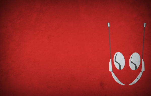 Муравей Ant-Man, красный фон