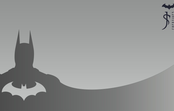 Летучая мышь и Бетман, серый фон