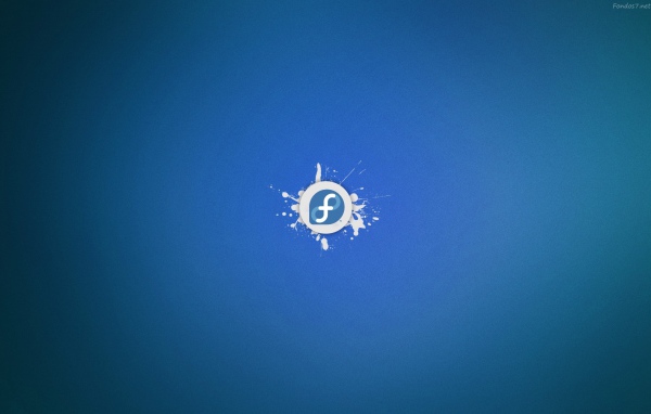 Голубой фон Fedora