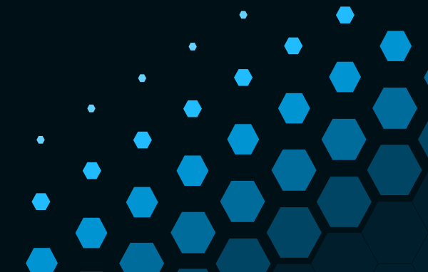 Голубые шестигранники на черном фоне