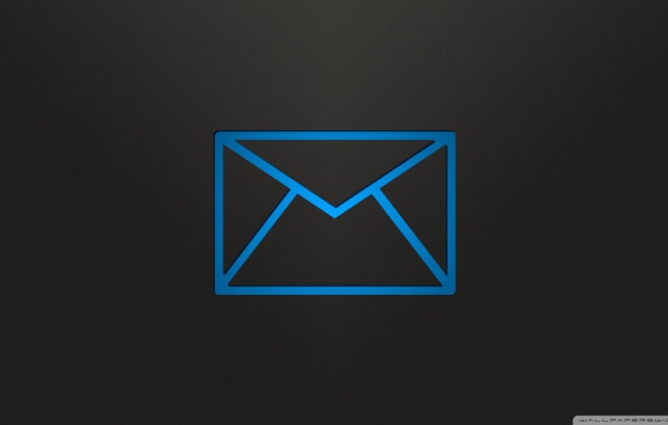 Голубое письмо, черный фон