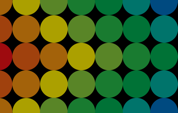 Круги разных цветов на черном фоне