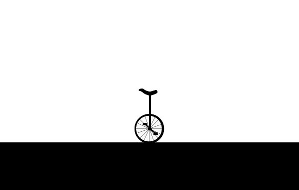 Цирковой велосипед, белый фон