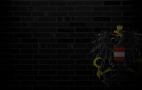 Герб Австрии на каменной стене