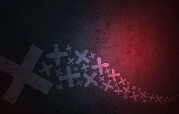 Крестики на темном фоне