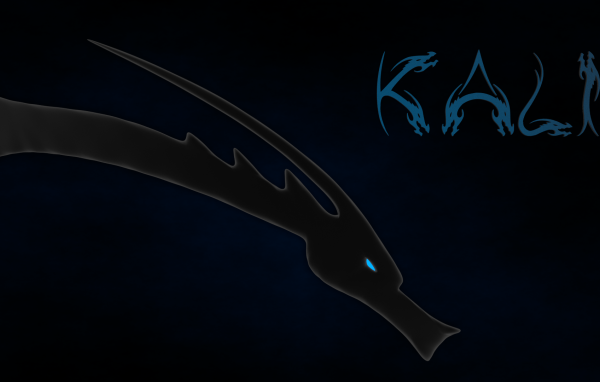 Темно синий фон Kali Linux
