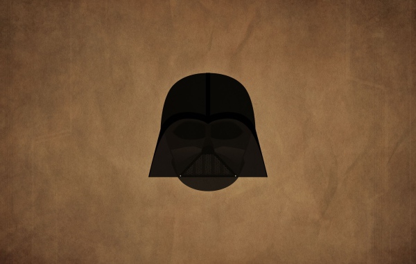 Маска Дарта Вейдера, коричневый фон