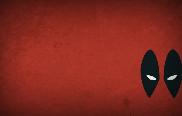 Глаза Дэдпула, красный фон