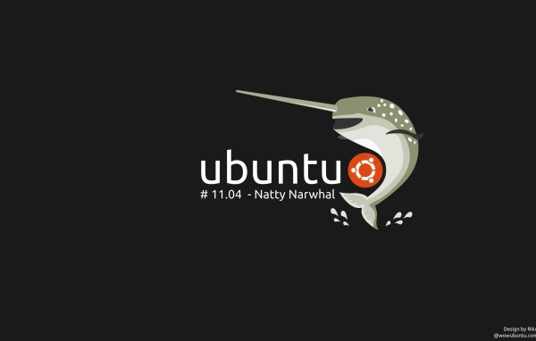 Дельфин нарвал, фон Ubuntu