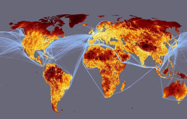 Огненная карта мира