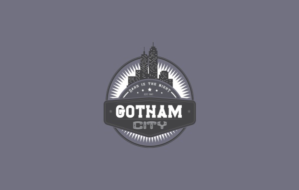 Готем сити, серый фон