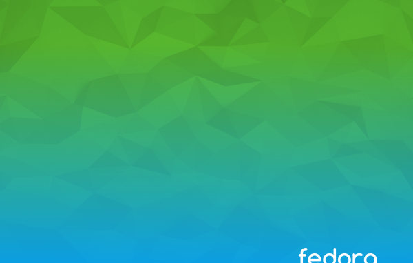 Зелено голубой фон Fedora