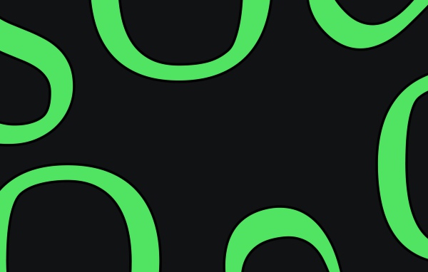 Зеленые кольца на черном фоне
