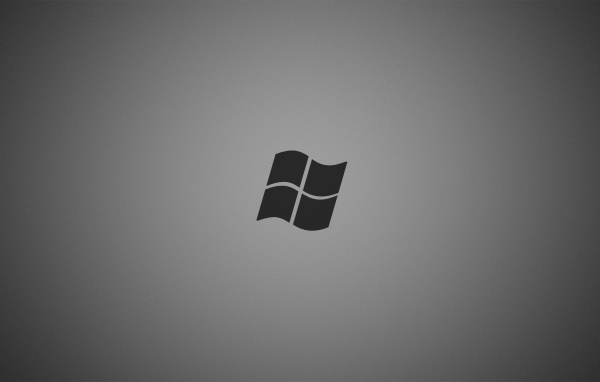 Серый логотип Майкрософт на сером фоне