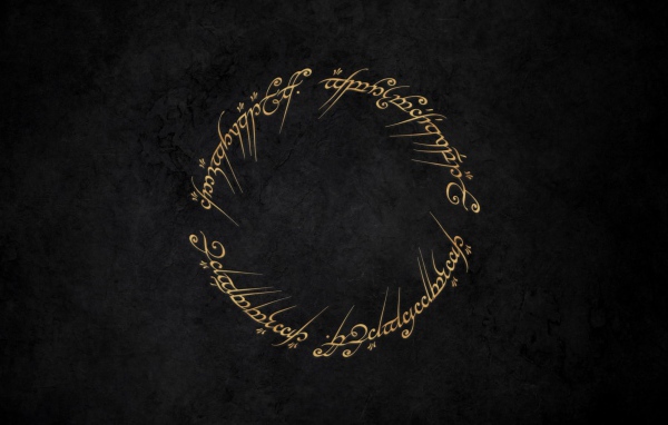 Надписи на черном фоне, Властелин колец