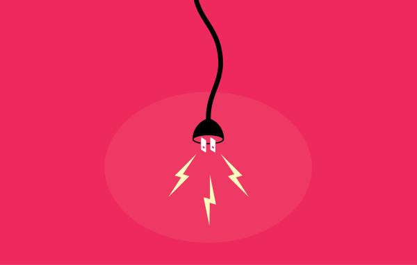 Лампа, розовый фон