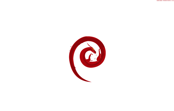 Linux Debian белый фон