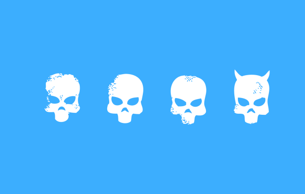 Маски Payday 2, голубой фон