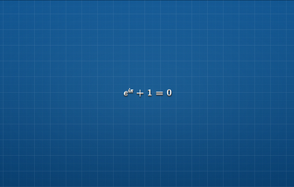 Математическая формула на клетчатом голубом фоне
