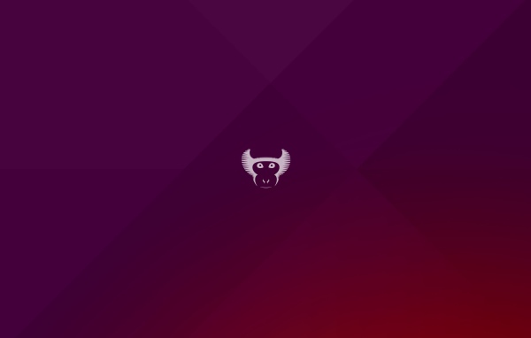 Лицо обезьяны, фон Ubuntu