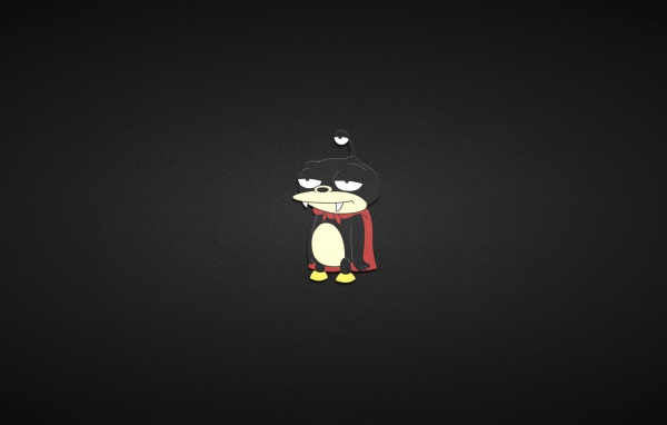 Ниблер из Футурамы, серый фон