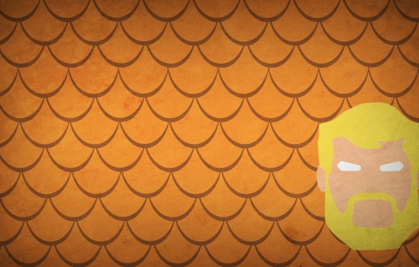 Оранжевый фон, Аквамен комикс Марвел