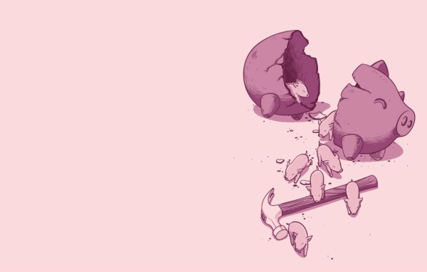 Копилка с поросятами